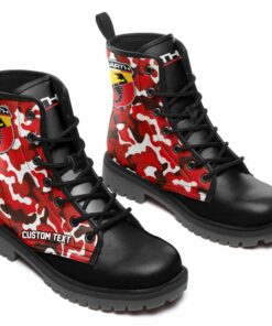 Abarth Lace Up Leather Boots Custom Any Logo, Car Model, Or Sport Team