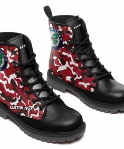 Alfa Romeo Lace Up Leather Boots Custom Any Logo, Car Model, Or Sport Team