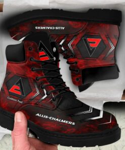 Allis Chalmers Lace up Short Leather Boots Custom Any Logo, Car Model, Or Sport Team