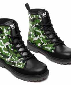 Arctic cat Lace Up Leather Boots Custom Any Logo, Car Model, Or Sport Team