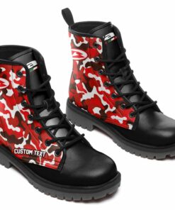 Beta Lace Up Leather Boots Custom Any Logo, Car Model, Or Sport Team