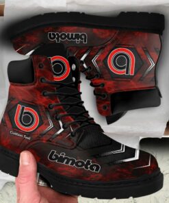 Bimota Lace up Short Leather Boots Custom Any Logo, Car Model, Or Sport Team