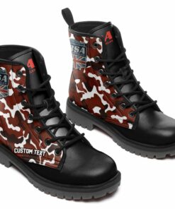 BSA Lace Up Leather Boots Custom Any Logo, Car Model, Or Sport Team