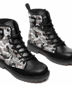 Buell Motorcycle Lace Up Leather Boots Custom Any Logo, Car Model, Or Sport Team
