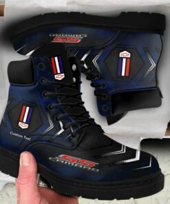 camaro ss Lace up Short Leather Boots Custom Any Logo, Car Model, Or Sport Team