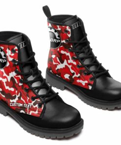Can Am motorcycles Lace Up Leather Boots Custom Any Logo, Car Model, Or Sport Team