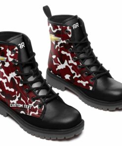 chevy nascar Lace Up Leather Boots Custom Any Logo, Car Model, Or Sport Team