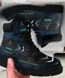 Deutz Fahr Lace up Short Leather Boots Custom Any Logo, Car Model, Or Sport Team