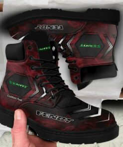 Fendt Lace up Short Leather Boots Custom Any Logo, Car Model, Or Sport Team