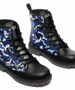 Ford Lace Up Leather Boots Custom Any Logo, Car Model, Or Sport Team