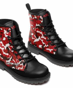 Gas Gas Lace Up Leather Boots Custom Any Logo, Car Model, Or Sport Team