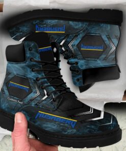 Husaberg Lace up Short Leather Boots Custom Any Logo, Car Model, Or Sport Team