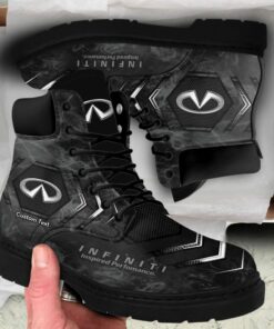 Infiniti Lace up Short Leather Boots Custom Any Logo, Car Model, Or Sport Team