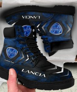 Lancia Lace up Short Leather Boots Custom Any Logo, Car Model, Or Sport Team