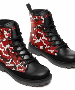 Moto Guzzi Lace Up Leather Boots Custom Any Logo, Car Model, Or Sport Team