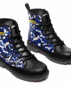New Holland Agriculture Lace Up Leather Boots Custom Any Logo, Car Model, Or Sport Team