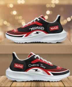 Norton Motorcycle Company Pegasus sneakers, Custom name and any logo, car model