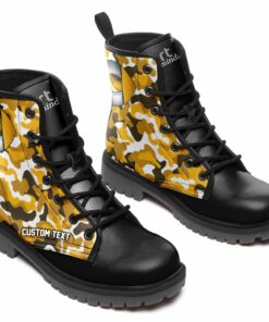 Smart Lace Up Leather Boots Custom Any Logo, Car Model, Or Sport Team