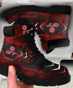 toyota 86 Lace up Short Leather Boots Custom Any Logo, Car Model, Or Sport Team