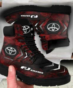 toyota fj cruiser Lace up Short Leather Boots Custom Any Logo, Car Model, Or Sport Team