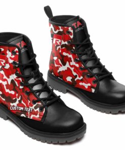 toyota gazoo racing Lace Up Leather Boots Custom Any Logo, Car Model, Or Sport Team