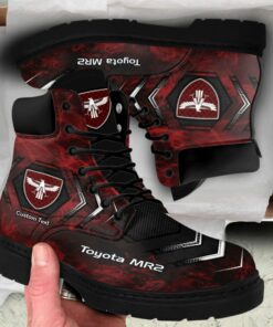 toyota mr2 Lace up Short Leather Boots Custom Any Logo, Car Model, Or Sport Team