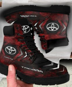 toyota tacoma Lace up Short Leather Boots Custom Any Logo, Car Model, Or Sport Team