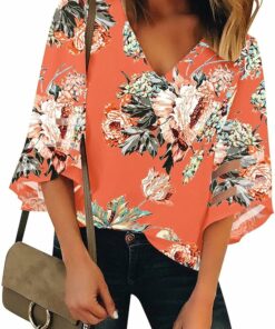 Floral V Neck Top RI38