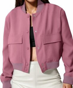 Women's Spring Varsity Bomber Jacket RI75