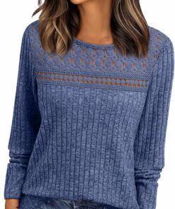 Blue Lace Long Sleeve Shirt RI6