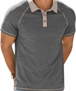 Dark Grey Short Sleeve Polo Shirt RI36