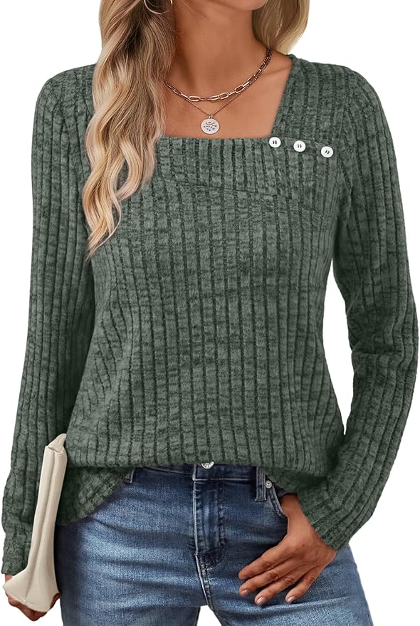 Dressy Square Neck Top RI4