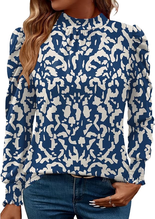 Fashion Frill Mock Neck Top RI17