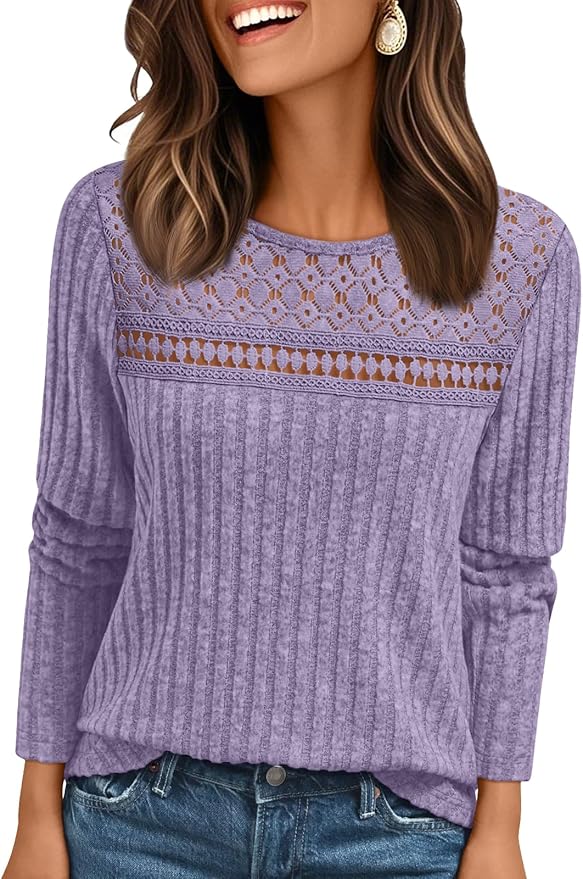 Fashion Lace Long Sleeve Shirt RI7