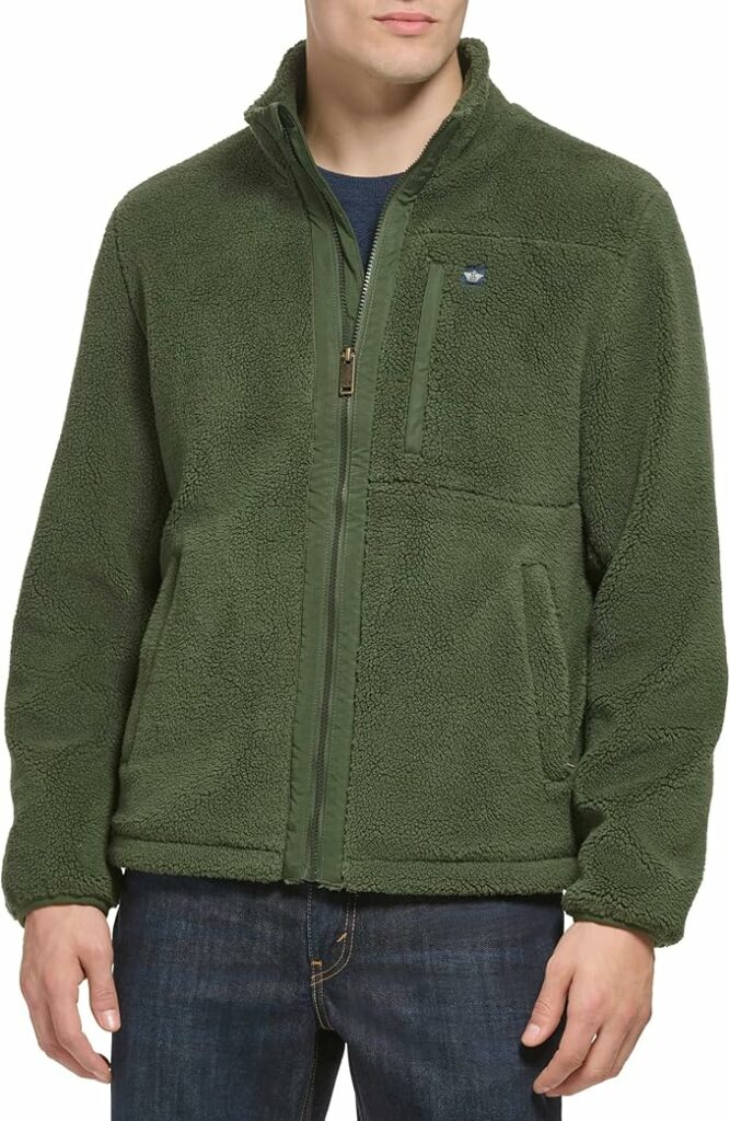 Men's Chest Pocket Sherpa Fleece Jacket RI48