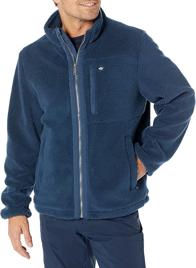 Men's Zip Front Sherpa Fleece Jacket RI47