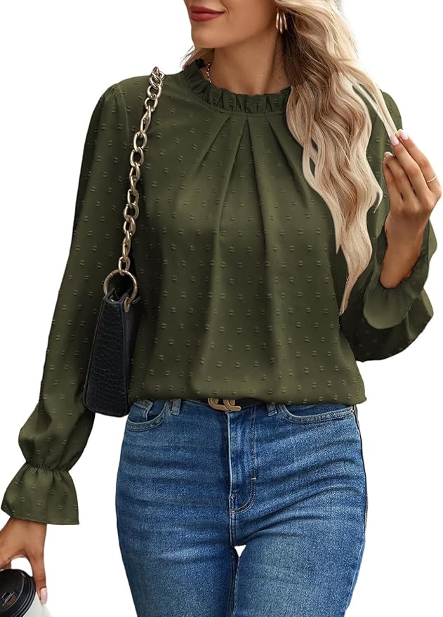 Ruffle Long Sleeve Top RI22