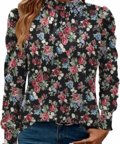 Vintage Smocked Cuffs Blouses RI16