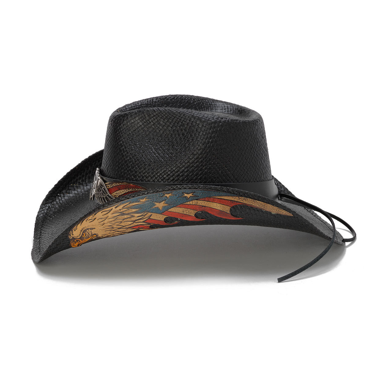 Black Eagle Straw Cowboy Hat - Image 4