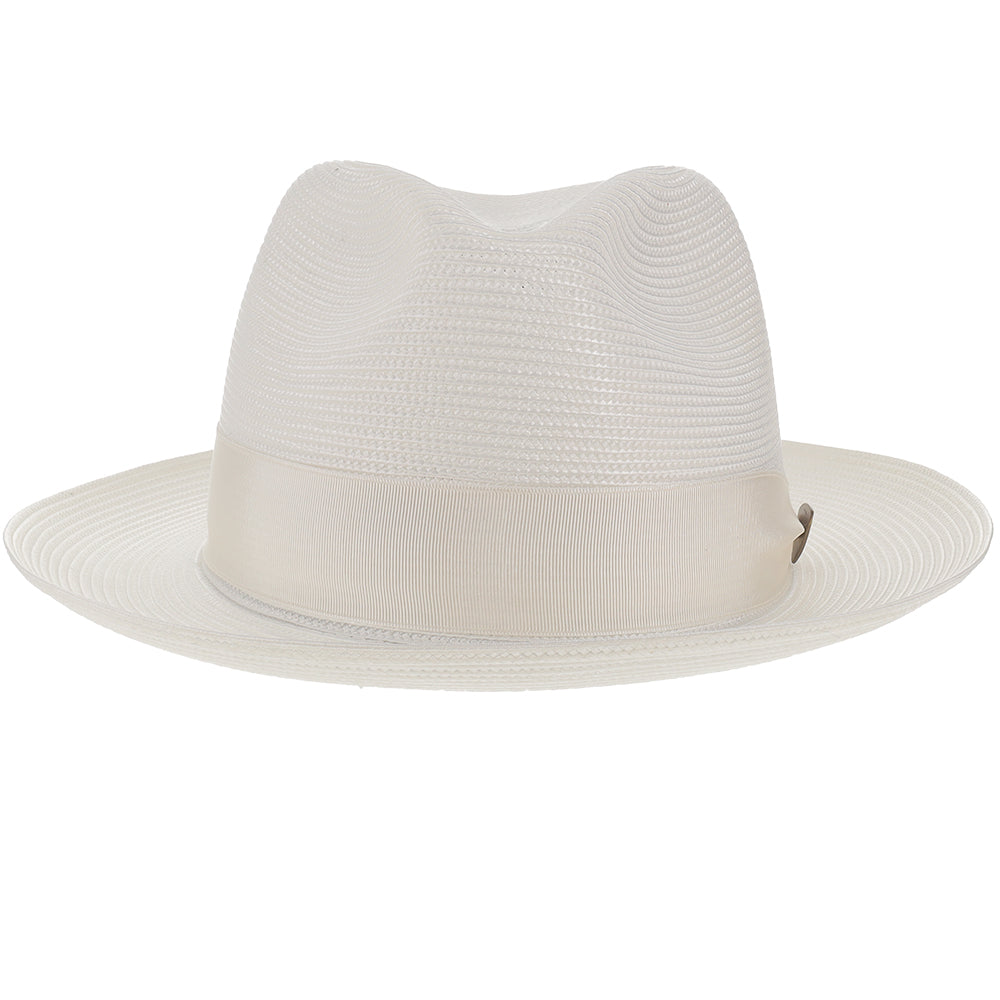 Burgundy Straw Fedora Hat - Image 3