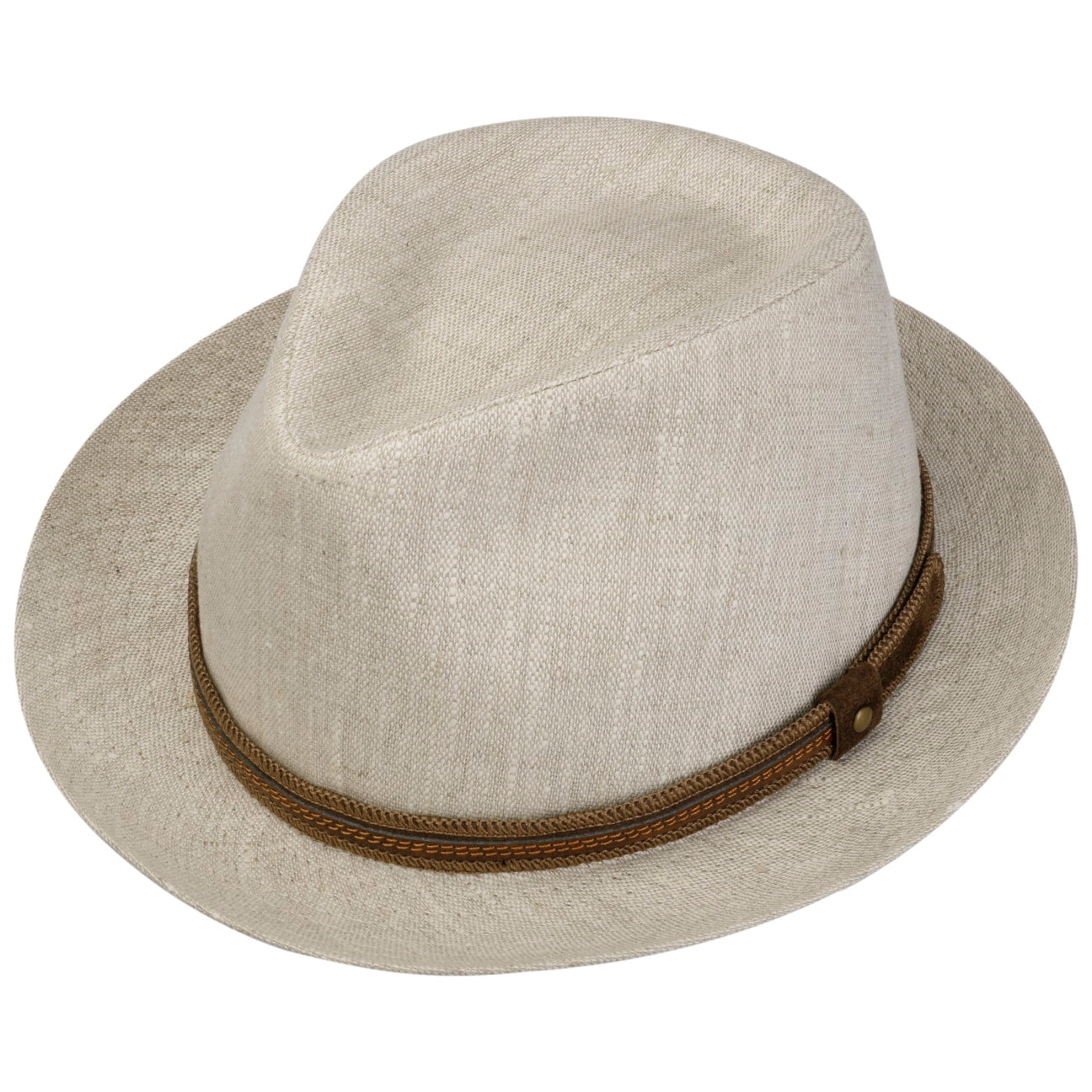 Classic Cloth Fedora Linen Hat - Image 3