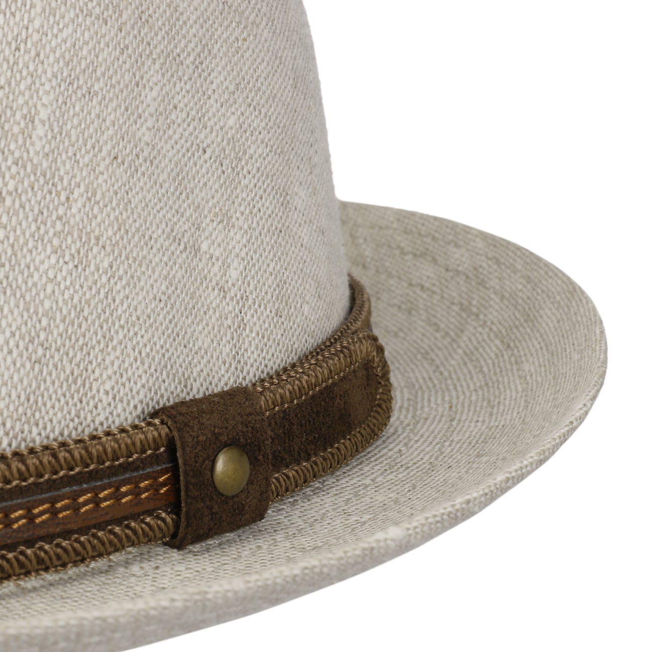 Classic Cloth Fedora Linen Hat - Image 2