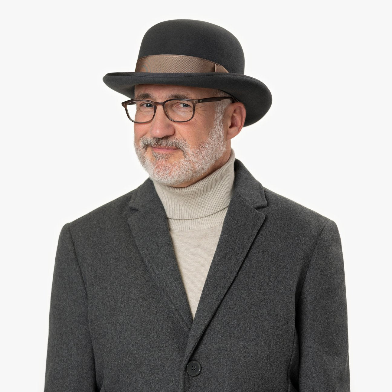 Classic Felt Black Bowler Hat - Image 3