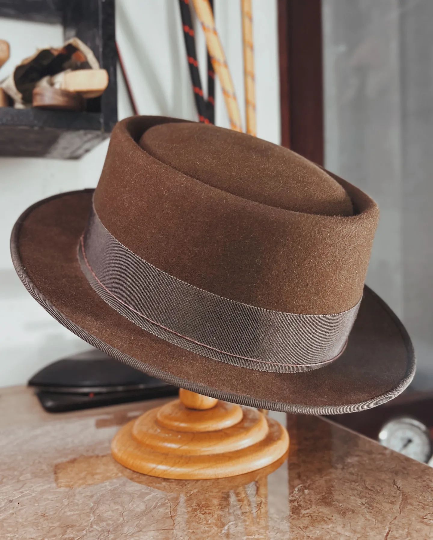 Classic Felt Pork Pie Hat - Image 14