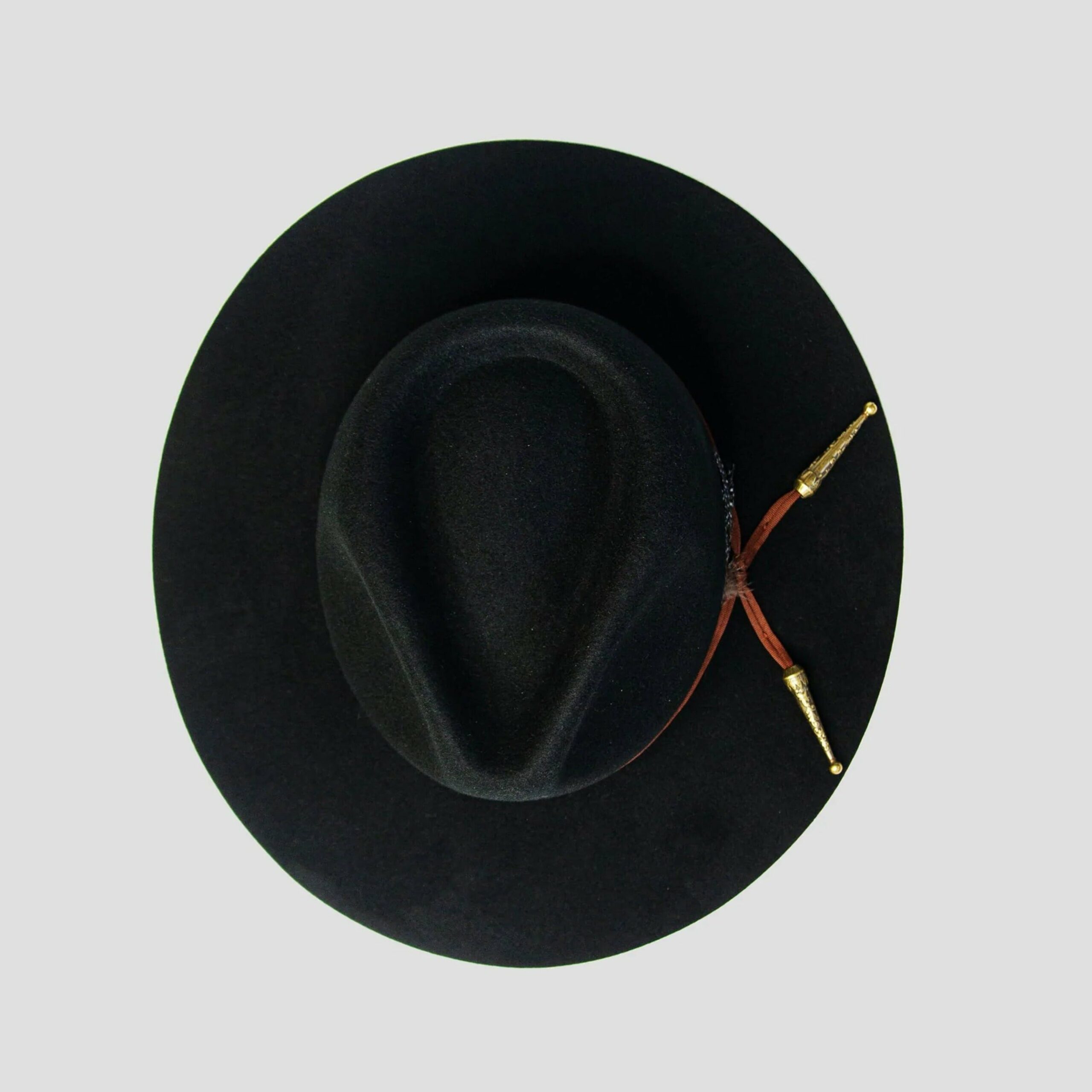 Classic Men's Felt Black Fedora Hat - Image 4