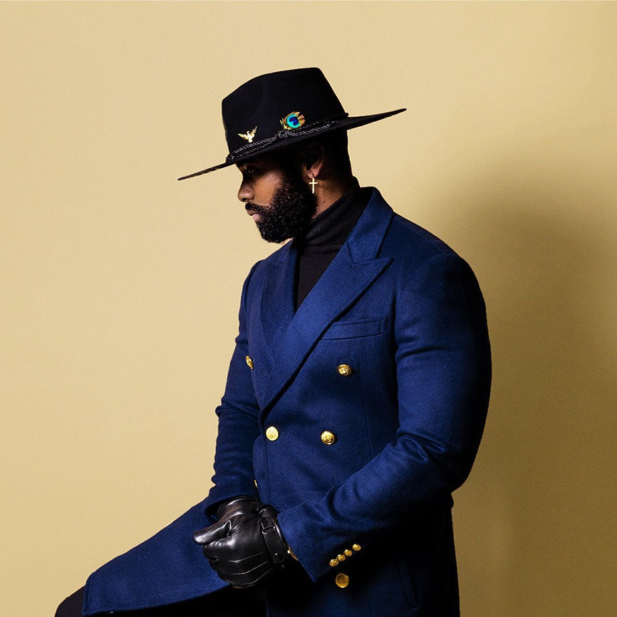 Classic Men's Felt Black Fedora Hat - Image 27