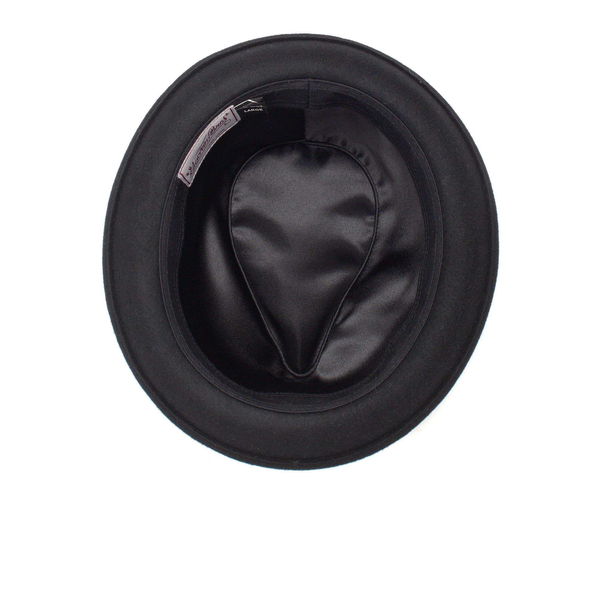 Classic Pork Pie Fedora Hat-Black - Image 6