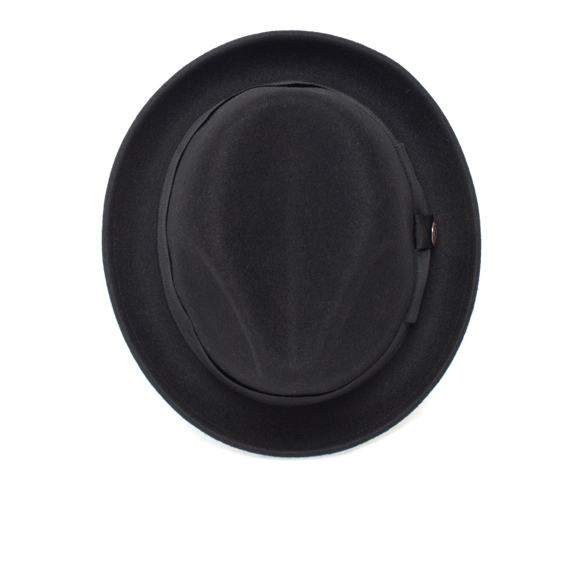 Classic Pork Pie Fedora Hat-Black - Image 5