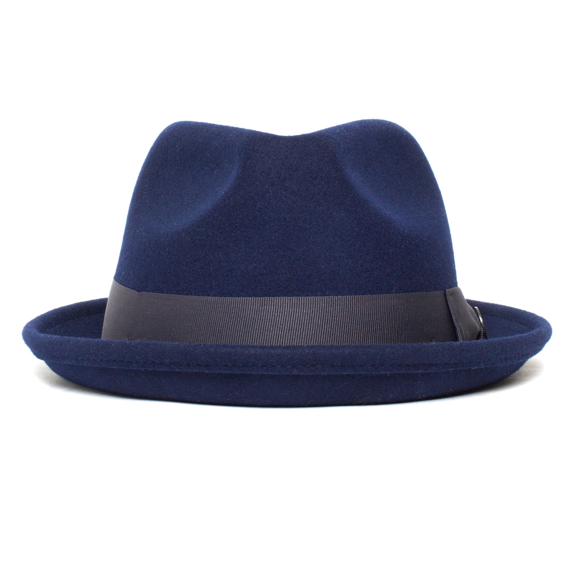 Classic Pork Pie Fedora Hat-Black - Image 8