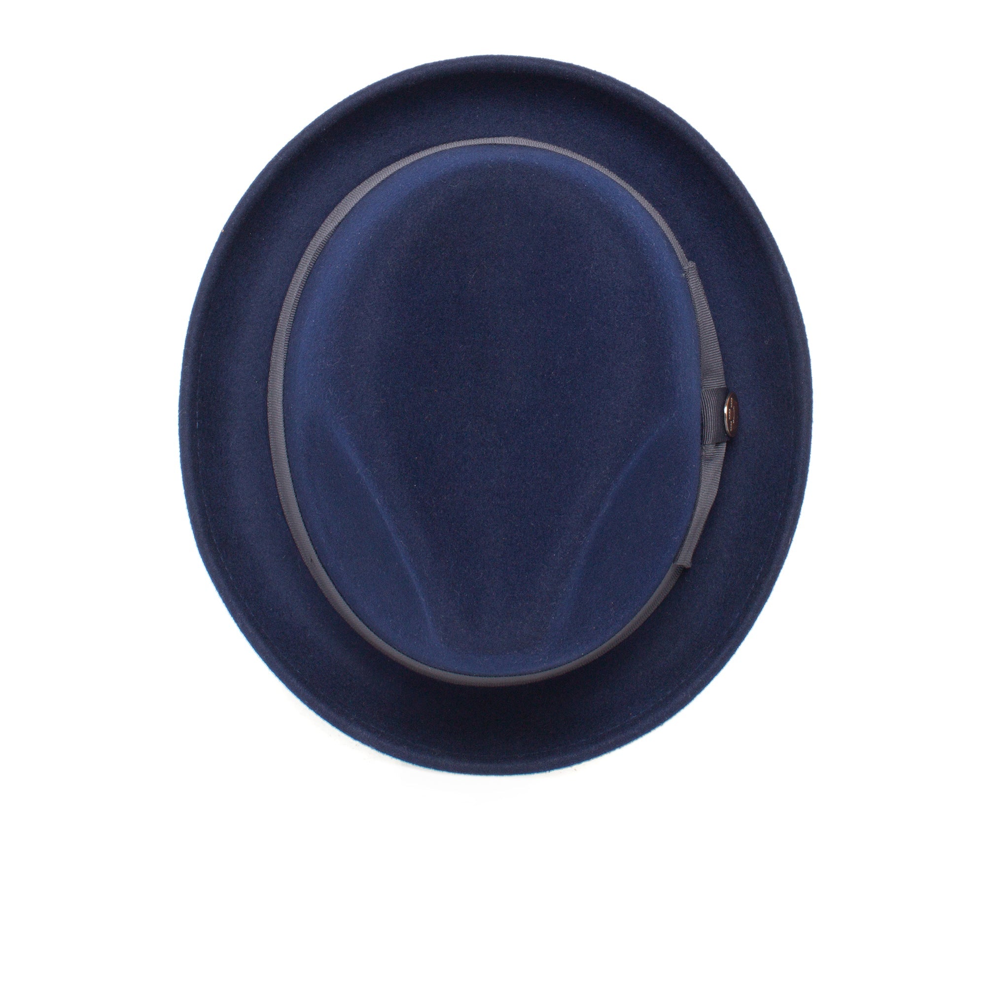 Classic Pork Pie Fedora Hat-Navy - Image 5